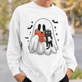 Cute Halloween Ghost Reading Book Sweatshirt Gifts for Him