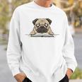 Cute Pug Dog Reading Book Love To Read Sweatshirt Gifts for Him