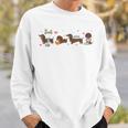 Dachshund Reading Books Cute Dog Lover Bookish Doxie Sweatshirt Gifts for Him