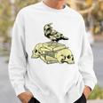 Dark Academia Aesthetic Raven Crow On Old Books Skull Goth Sweatshirt Gifts for Him Dark Academia Aesthetic Raven Crow On Old Books Skull Goth Sweatshirt Gifts for Him