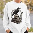 Dark Academia Raven Skull Books Sweatshirt Gifts for Him