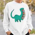 Dinosaur Carrying Book Reading Bookworm Librarian Sweatshirt Gifts for Him