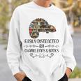 Easily Distracted By Chameleons And Books Sweatshirt Gifts for Him