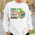 Easily Distracted By Dragons And Books Book Nerd Reading Sweatshirt Gifts for Him
