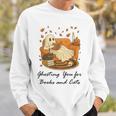 Fall Cat Ghosting You For Book Halloween Ghost Reading Sweatshirt Gifts for Him Fall Cat Ghosting You For Book Halloween Ghost Reading Sweatshirt Gifts for Him