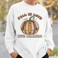 Fall In Love With Learning Books Pumpkin Autum Thanksgiving Sweatshirt Gifts for Him