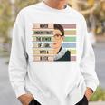 Feminist Ruth Bader Ginsburg RBG Quote Girl With Book Women Premium Tri-Blend Sweatshirt Gifts for Him