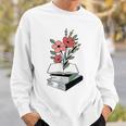 Floral Book Reader Fan For Reading Flower Books With Blooms Sweatshirt Gifts for Him