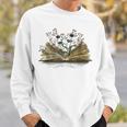 Floral Book Reading Books Flowers Growing From Book Sweatshirt Gifts for Him