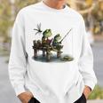 Frog Toad Fishing Vintage Classic Book Frog Sweatshirt Gifts for Him