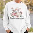 Goose Reading Romance Book Recess Bookworm Sweatshirt Gifts for Him Goose Reading Romance Book Recess Bookworm Sweatshirt Gifts for Him