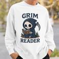 Grim Reader Dark Humor Read Book & Library Lovers Sweatshirt Gifts for Him