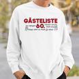 Guest List 60th Guest List Guest Book 60th Birthday Woman Man Sweatshirt Gifts for Him Guest List 60th Guest List Guest Book 60th Birthday Woman Man Sweatshirt Gifts for Him