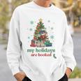 My Holidays Are Booked Christmas Book Lover Librarian Xmas Sweatshirt Gifts for Him