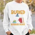 I’d Rather Be Buried In A Horror Book Spooky Skull Book Fan Sweatshirt Gifts for Him