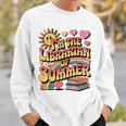 I'm The Librarian Of Summer Groovy Rainbow Retro Book Lover Sweatshirt Gifts for Him