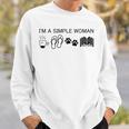 I'm A Simple Woman I Love Coffee Flip Flops Dog Books Sweatshirt Gifts for Him