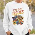 I'Ve Got Issues Comic Book Collecting Comfort Colors Crop Top Sweatshirt Gifts for Him