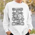 Jane Austen Pride And Prejudice & Mr Darcy Book Stack Fans Sweatshirt Gifts for Him