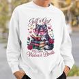 Just A Girl Who Loves Books And Wolves Librarian Teacher Sweatshirt Gifts for Him