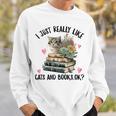 I Just Really Like Cats And Books Cat Watercolor Sweatshirt Gifts for Him I Just Really Like Cats And Books Cat Watercolor Sweatshirt Gifts for Him
