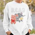 Kids Pig Elephant Reading Cute Book Lover Bookworm Boys Girls Kid Performance Sweatshirt Gifts for Him