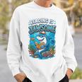 Kids Toddler Boy Reading Is Jawsome Shark Book Lover Kids Nerdy Sweatshirt Gifts for Him