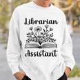 Librarian Assistant Cute Floral Book Reader Graphic Women Sweatshirt Gifts for Him