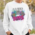 I Lift So I Can Carry More Books Reader Librarian Premium Tri-Blend Sweatshirt Gifts for Him