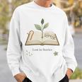 Lost In Stories Aesthetic Book And Growing Plant Tee Sweatshirt Gifts for Him