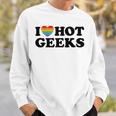 I Love Hot Geeks Cute Pride Gamer Book Nerd Fandom Fan Premium Tri-Blend Sweatshirt Gifts for Him I Love Hot Geeks Cute Pride Gamer Book Nerd Fandom Fan Premium Tri-Blend Sweatshirt Gifts for Him