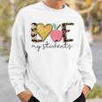 Love My Students Book Pencil Apple Back To School Sweatshirt Gifts for Him Love My Students Book Pencil Apple Back To School Sweatshirt Gifts for Him