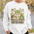 Matcha Drinking Maine Coon Cat Reading Books Aesthetic Sweatshirt Gifts for Him