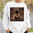 Melanin Afro Women Educated Reading Book History Comfort Colors Crop Top Sweatshirt Gifts for Him