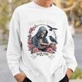 Morally Grey Book Club Gothic Skeleton And Raven Vintage Premium Tri-Blend Sweatshirt Gifts for Him