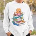 Octopus Reading Bookworm Book Reading Octopus Lover Sweatshirt Gifts for Him