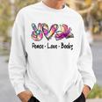 Peace Love Books Librarian Teacher Life Book Library Tie Dye Sweatshirt Gifts for Him Peace Love Books Librarian Teacher Life Book Library Tie Dye Sweatshirt Gifts for Him