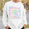 Peace Love And Libraries Heart And Books Graphic Premium Tri-Blend Sweatshirt Gifts for Him
