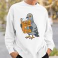 Pigeon Reading Book Bird Joke Humor Premium Tri-Blend Sweatshirt Gifts for Him
