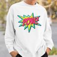 Pow Retro Comic Book Art Superhero Bubble Premium Sweatshirt Gifts for Him
