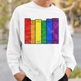 Pride Flag Books Bookish Rainbow Queer Reader Gay Writer Sweatshirt Gifts for Him