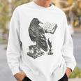 Raven Crow Reading a Magic Book Wizard Animal Bird Reader Sweatshirt Gifts for Him