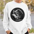 Reading Cat Book Lover Cat Lover Bookworm Cat Owner Sweatshirt Gifts for Him