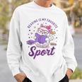 Reading Is My Favorite Sport Saying Quote Book Lovers Sweatshirt Gifts for Him