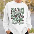 Reading Is My Jam Book Lover Botanical Strawberry Art Comfort Colors Crop Top Sweatshirt Gifts for Him