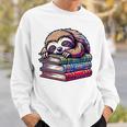 Reading Muffler Sloth On Stack Of Books Premium Tri-Blend Sweatshirt Gifts for Him