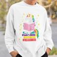 Reading Unicorn Cute Book Lover Bookworm Women Girls Sweatshirt Gifts for Him