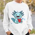 Readsolotl Amphibian Read Book Herpetologist Cute Axolotl Sweatshirt Gifts for Him
