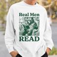Real Men Read Cute Bear Tea Book Lover Men Boys Reading Premium Tri-Blend Sweatshirt Gifts for Him