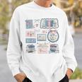 Retro Bookish Love Collage Book Lover Librarian Scrapbook Sweatshirt Gifts for Him